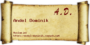 Andel Dominik névjegykártya