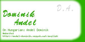 dominik andel business card